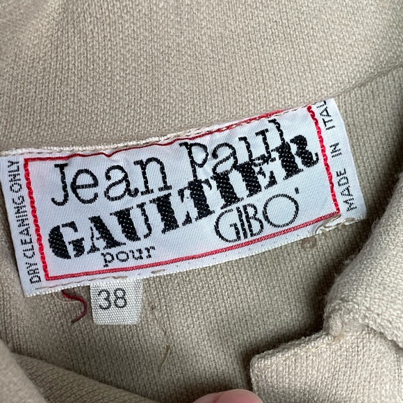 RARE Vintage 1980s JEAN PAUL GAULTIER Polo Dress made in ITALY Cream sz 38 - Picture 2 of 8